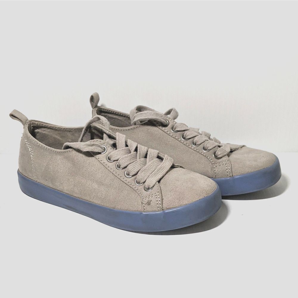 Gymboree Boys Casual Faux Suede Shoes Gray and Blue, Size 1